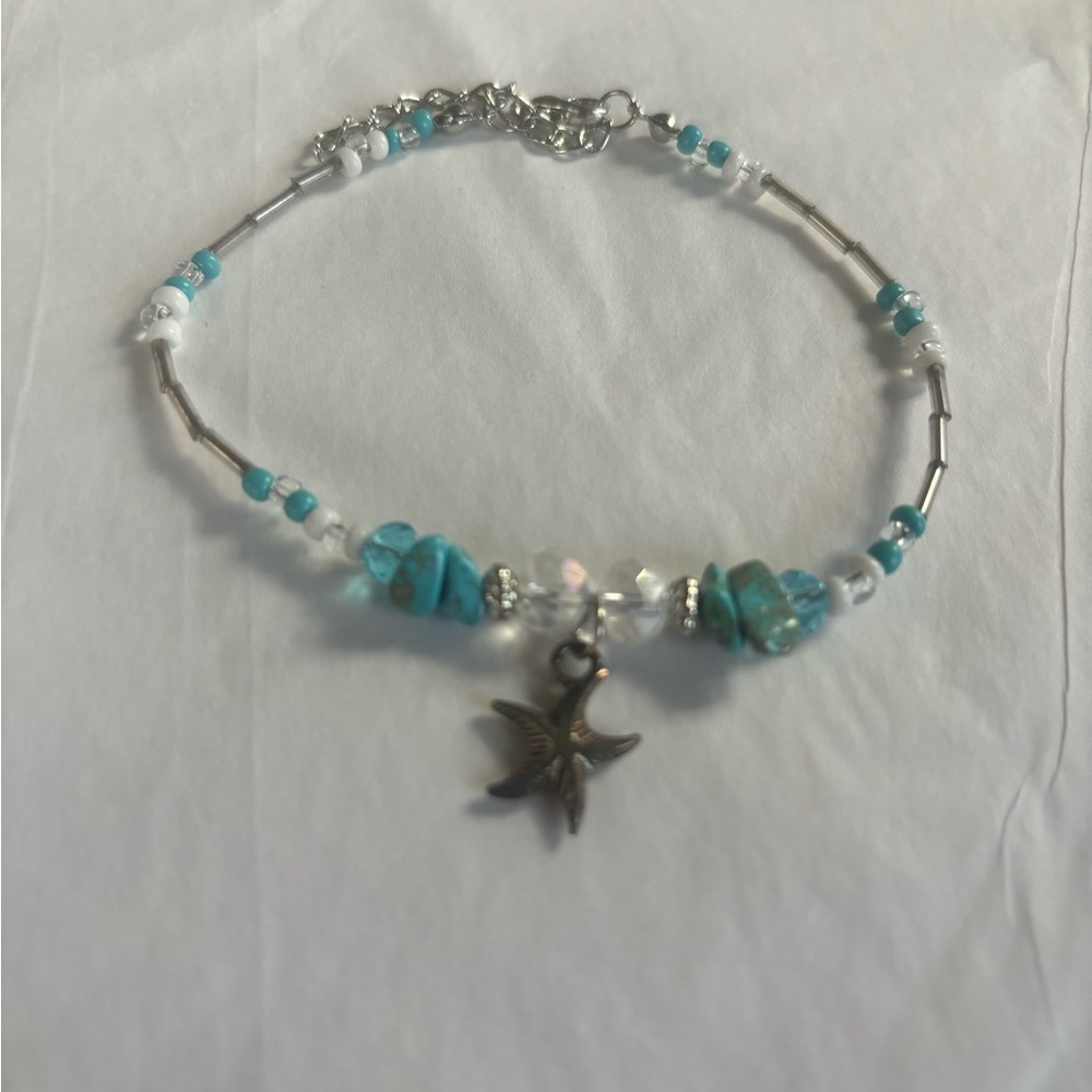 Starfish Beaded Ankle Bracelet NEW